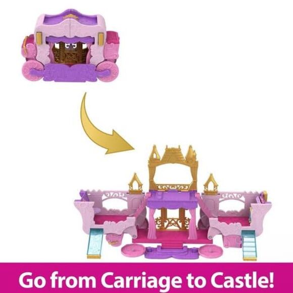 NEW Disney Princess 2 in 1 Carriage to Castle Transforming Playset W/ Aurora - Picture 7 of 8